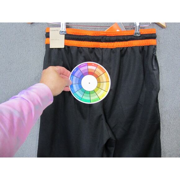 NIKE WNBA Basketball Shorts Mens Small Dri Fit Pull On Drawstring Black Orange - Picture 11 of 13